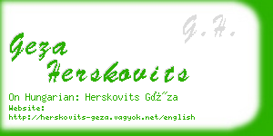 geza herskovits business card